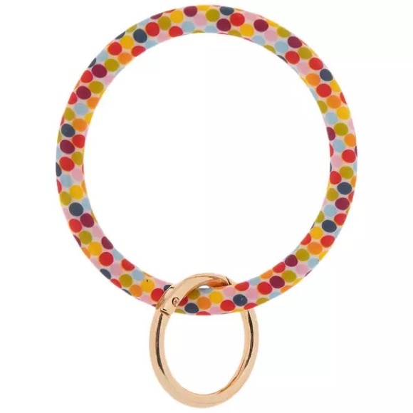 Multi-Color Confetti Bangle Keychain - Picture 2 of 2
